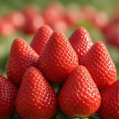 Fresh Ripe Red Strawberries