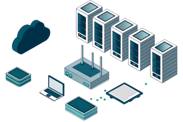 cloud technology computing concept modern cloud isolated on white background png, ai generated