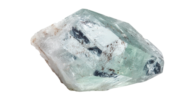 Apophyllite tip background isolated on a Transparent background, PNG file.