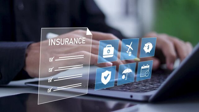 Insurance concept. Assurance protection, policy guarantee business, business insurance, care about family life, health insurance and accident.