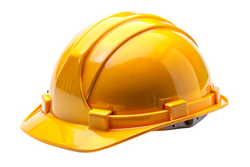 Fototapeta premium Yellow hard hat, cutout, PNG isolated on white or transparent background