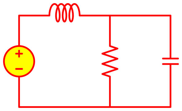 Parallel and Series RLC Circuit &ndash; Educational Engineering Diagram
