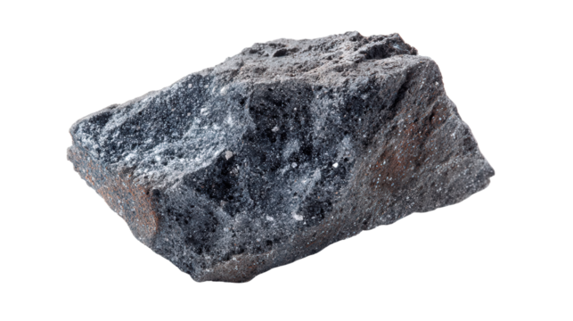Asphalt fragment background isolated on a Transparent background, PNG file.