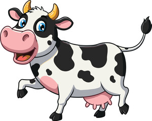 Cartoon cow illustration, cute farm animal character, happy dairy cow mascot, smiling livestock drawing, playful children’s design, funny agriculture artwork, adorable bovine clipart
