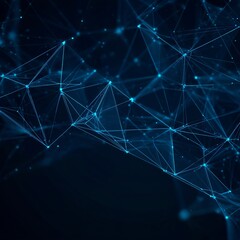 Abstract Network Background with Blue Connections