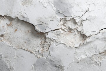 Obraz premium A weathered stucco wall features intricate cracks and creases, providing a textured backdrop. The right side offers ample copy space, perfect for blending design elements.