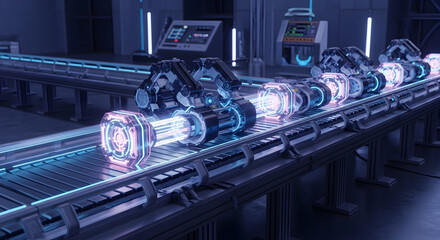 Automated manufacturing process conveyor belt