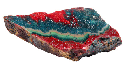 Bloodstone slice background isolated on a Transparent background, PNG file.