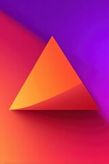 Gradient background featuring an orange triangle on vibrant purple and pink hues in a modern design