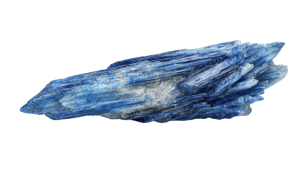 Blue kyanite blade background isolated on a Transparent background, PNG file.