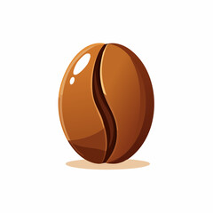 Coffee Beans Isolated on White Background Closeup with Rich Brown Color