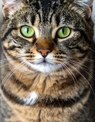 Obraz premium Close-up portrait of a tabby cat (2)