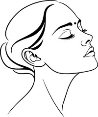 woman face silhouette