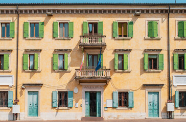 facade of an old building in venice