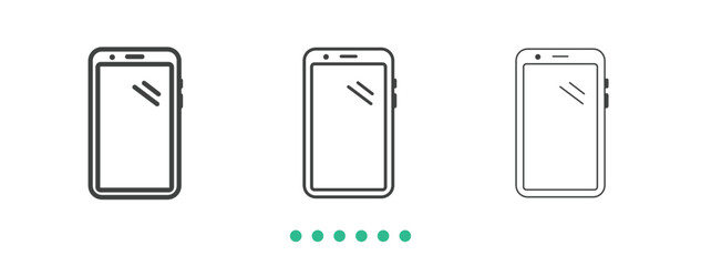 Smartphone icon. Thin line icon vector