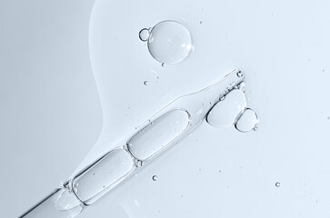 Skin serum or shampoo or shower gel or moisturizing gel. A cosmetic product for body care.