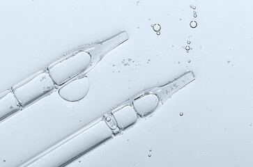 Skin serum or shampoo or shower gel or moisturizing gel. A cosmetic product for body care.