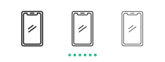 Smartphone icon. Thin line icon vector