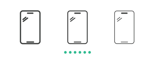 Smartphone icon. Thin line icon vector