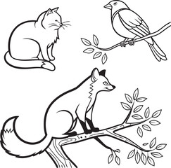 vector illustration of a squirrel