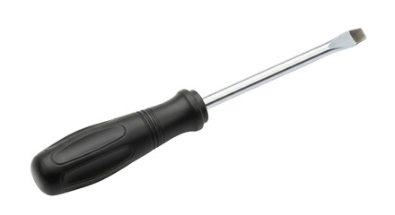 Fototapeta premium Flathead screwdriver for repair and construction isolated PNG with Transparent Background