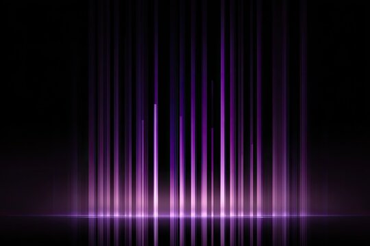 Vertical purple beams of light, mirroring on a dark surface, glowing