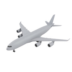 Aerodynamic phantom modern passenger airplane soaring on an isolated view