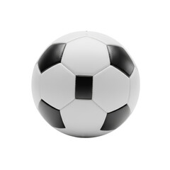 Fototapeta premium Monochrome soccer ball illustration emphasizing contrast and symmetry on transparent layer