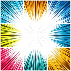 Obraz premium Colorful radial burst pattern