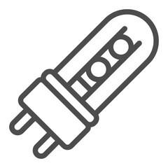 Fototapeta premium Light bulb line icon, small lightbulb concept. Vector graphics. Mini lamp sign on white background, outline style icon for mobile or web design.