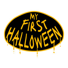 My First Halloween Baby Cute Funny Milestone Celebration Design