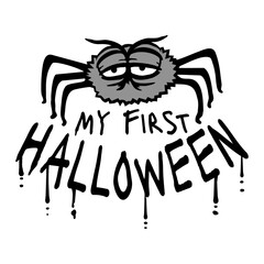 My First Halloween Baby Cute Funny Milestone Celebration Design