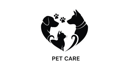 Editable vector find the best pet care services for your furry friends dog cat animal health and wellness veterinarian near me