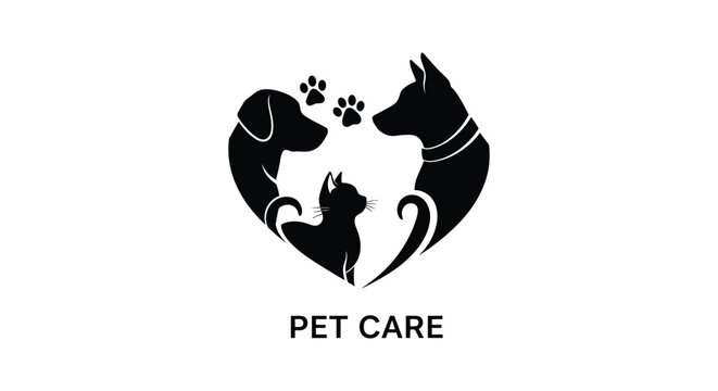 Editable vector find the best pet care services for your furry friends dog cat animal health and wellness veterinarian near me