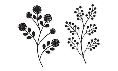 Berry Branch Illustrations | Botanical Leaves, Christmas Holly, Nature and Floral Decoration