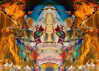 Fototapeta premium Abstract art background . Hand painting artwork on canvas .