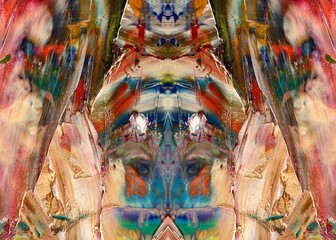 Fototapeta premium Abstract art background . Hand painting artwork on canvas .