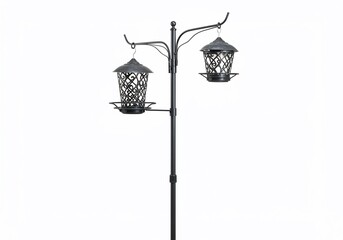 Bird Feeder Station with Two Hanging Feeders