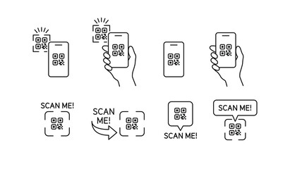 Icon to scan the QR code with your smartphone. "Scan me" icon