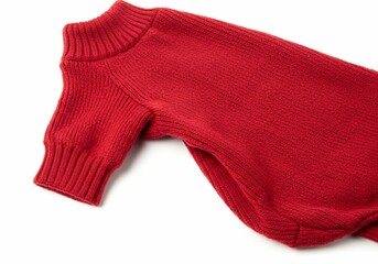 Red Wool Sweater Isolated on White Background