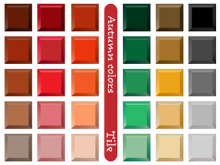 タイル■素材セット（秋色）