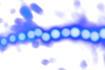 Blue glowing blur light leak effect on transparent background. Abstract soft gradient with luminous streaks and smooth glow for overlays and highlights