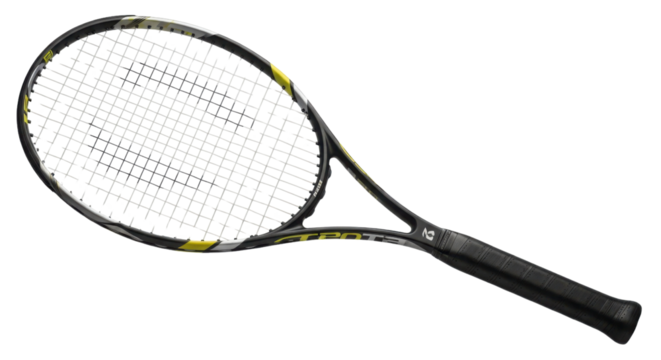Tennis racket close-up for competitive sports isolated PNG with Transparent Background