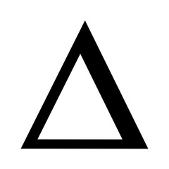 Triangle symbol Mathematical. Vector image