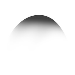 Black gradient shadow effect isolated on transparent background for overlay