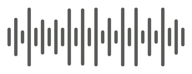 Digital Audio Equalizer Sound Wave Bars, Vertical Minimalist Music Spectrum Vector Graphic