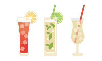 Cocktail and Champagne Drink Illustrations | Party, Bar, Summer & Celebration Glass Icons