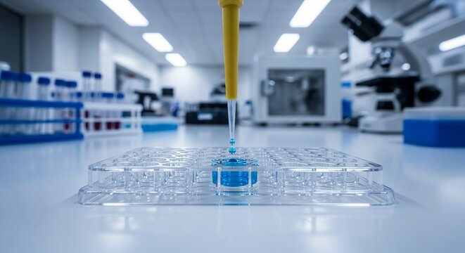 Computer network server room with internet shopping cart in a modern medical technology laboratory