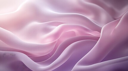 Soft elegant lavender pink silk fabric flowing in gentle waves abstract background
