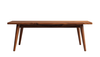 Beautifully crafted wooden table featuring natural wood grain, set against a pure black backdrop to create an elegant minimalistic appearance.